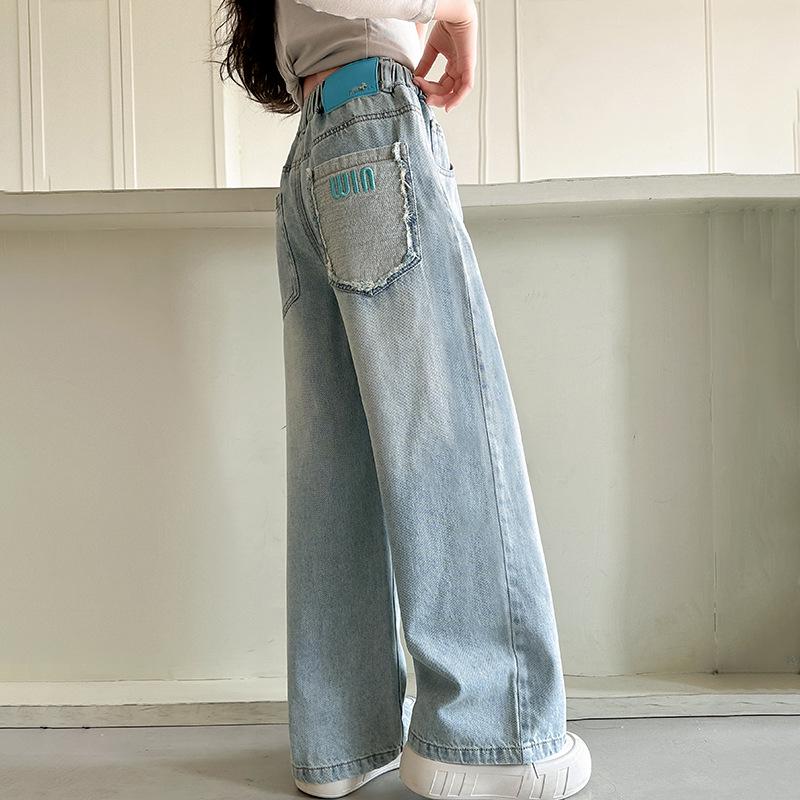 

Джинсы широкого кроя для девочек - Стиль весна-осень 2025 для детей старшего возраста 140cm