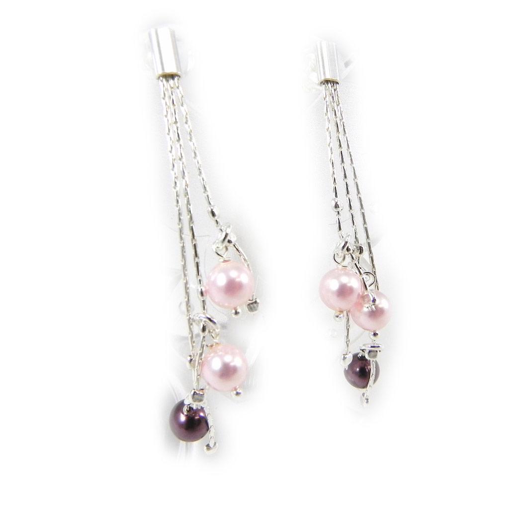 Les Trésors De Lily [G1947] - Boucles Argent 'Sissi' rose violet