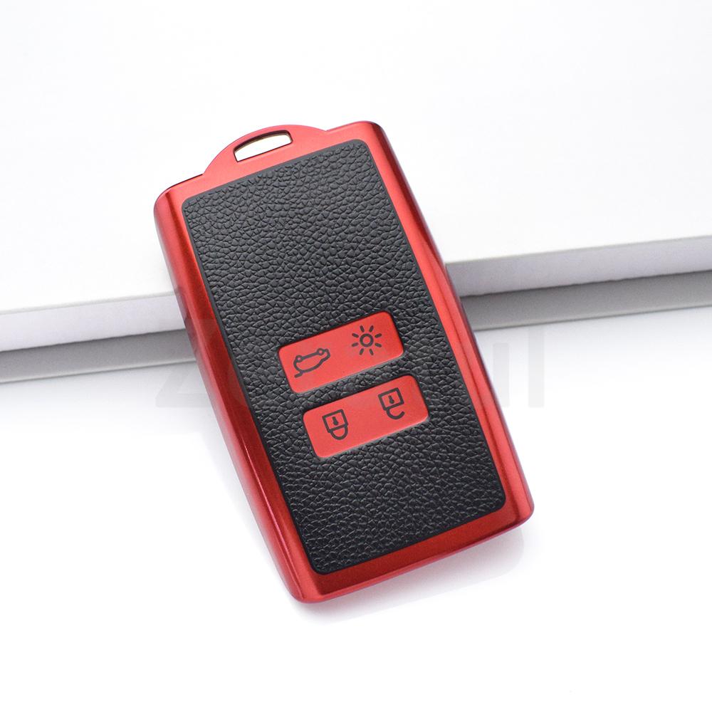 Car Key Case Cover Shell for Dacia Sandero Card Leather TPU for Renault Koleos Captur Megane Clio Scenic Talisman Arkana Fob