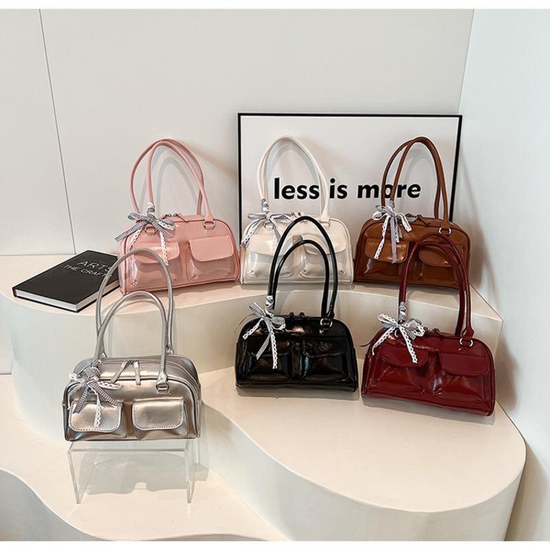 Bowling Bag Niche Boston Single Shoulder Handbag Underarm Bag