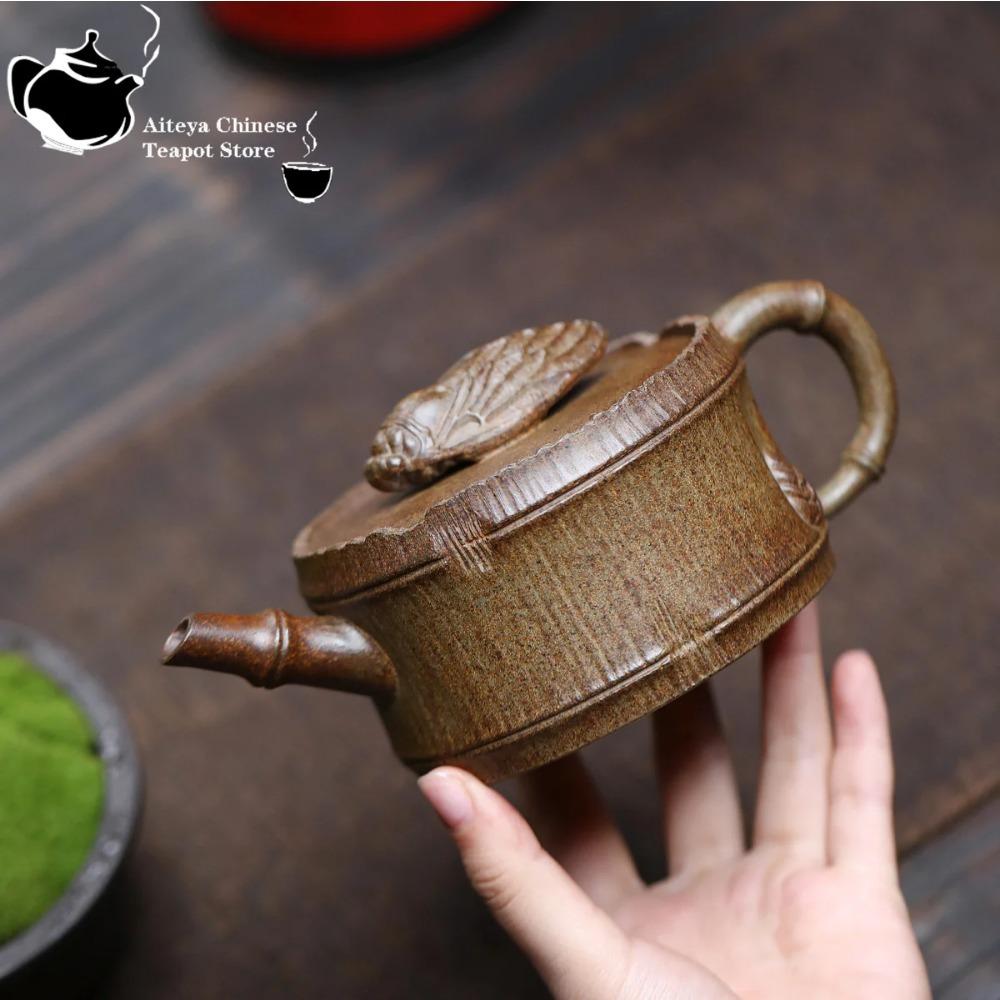 

Исин, чайник из фиолетовой глины, оригинальный минерал, обожженный дровами агаровый ил, удивительный чайник, китайский чайный сервиз для кунг-фу