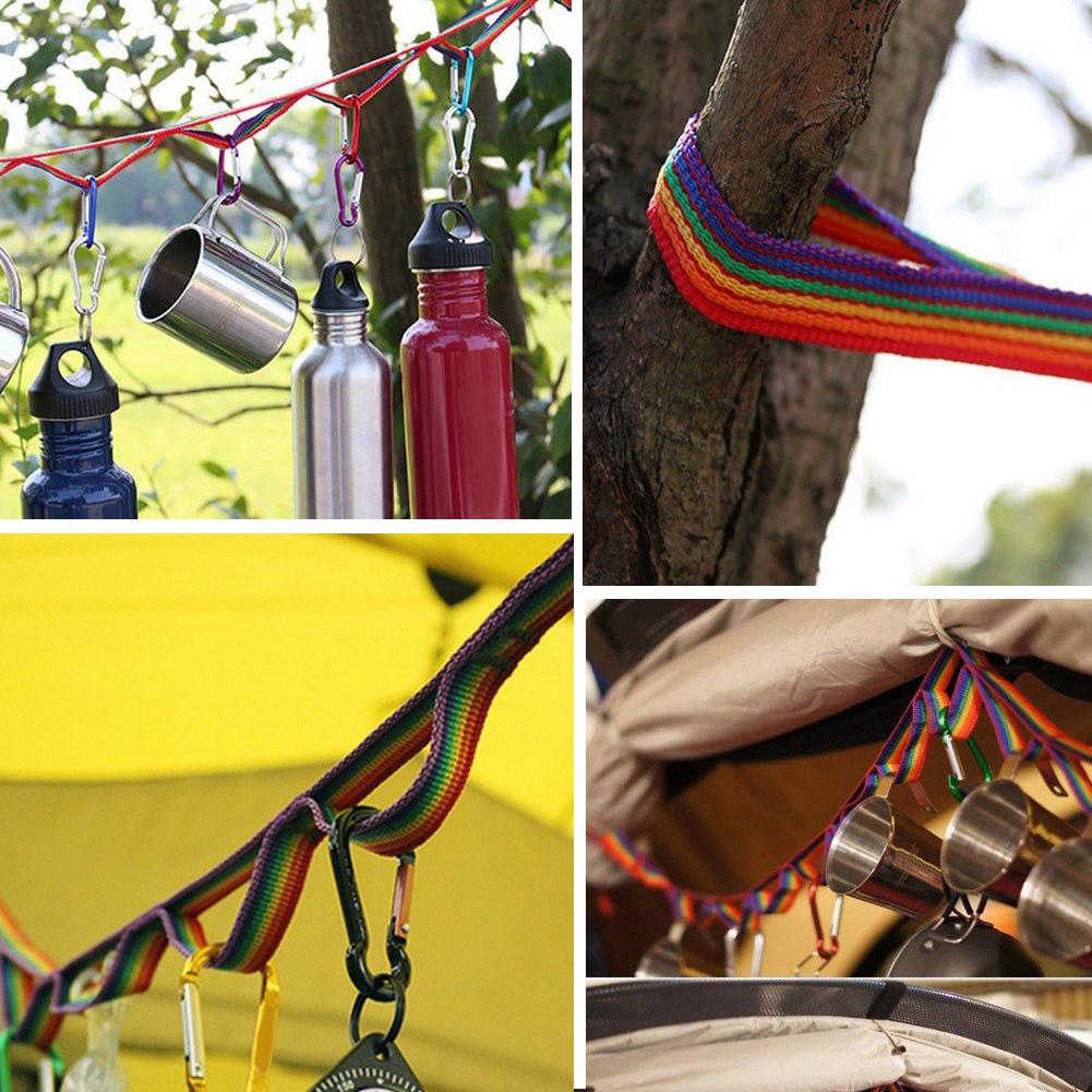 Bunte Zeltaufbewahrungshängeschnur für den Außenbereich mit Aufbewahrungstasche für Campingzubehör