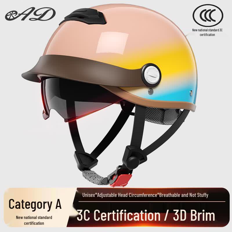 AD 895 3C Certified Electric Bike & Motorcycle Half Helmet