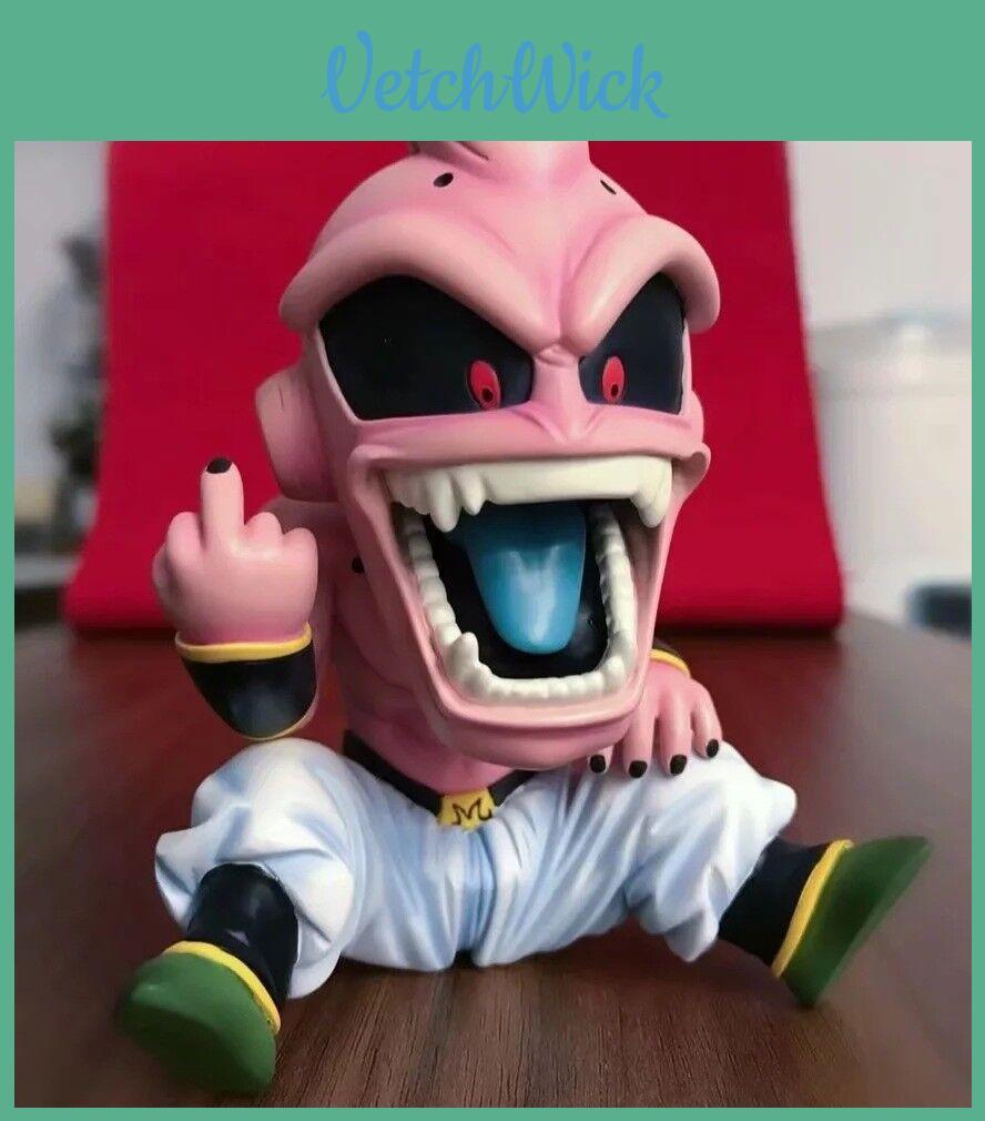 Figura de PVC de Calidad Premium Dragon Ball Z Super Saiyan Kid Buu Dedo Medio Vertical