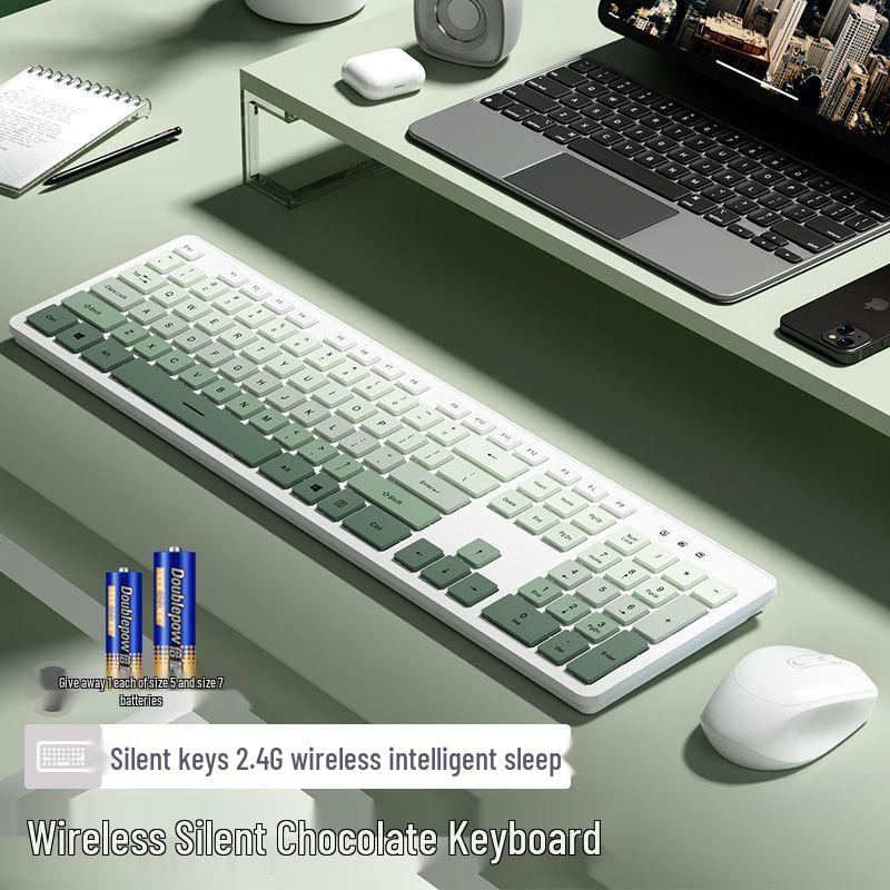 Wireless Esports Gaming Keyboard and Mouse Set - Silent for Desktop, Laptop, or Office Use