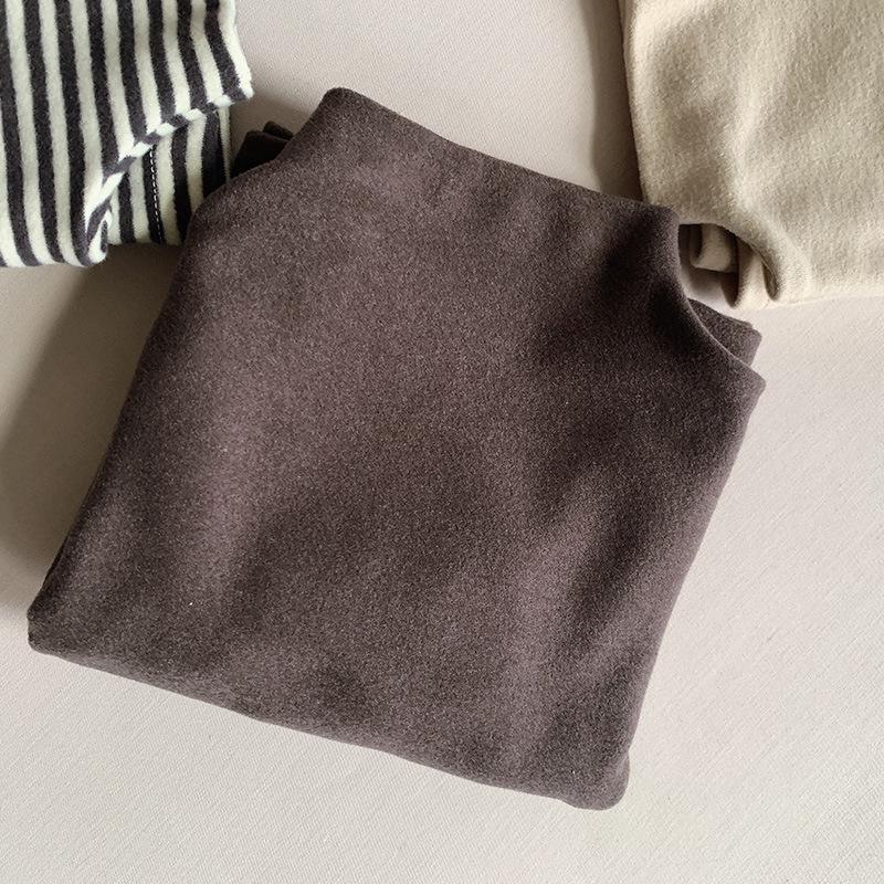 

Детский базовый слой из австралийской шерсти: Осенне-зимний теплый топ с полувысоким воротником для малышей - эластичная рубашка в корейском стиле. 100 cm