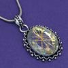 Rutile  Golden Set Earring Jewelry 18-20'' Pendant Quartz Sterling