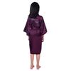 Hot Diamond Flower Girl Wedding Makeup Morning Robe Diamond Flower Girl Solid Color Long Cardigan Robe Can Be Worn Outside
