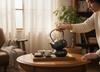 Cast Iron Kettle 1L + Infuser, Strainer For Tea And Herbs + Heater