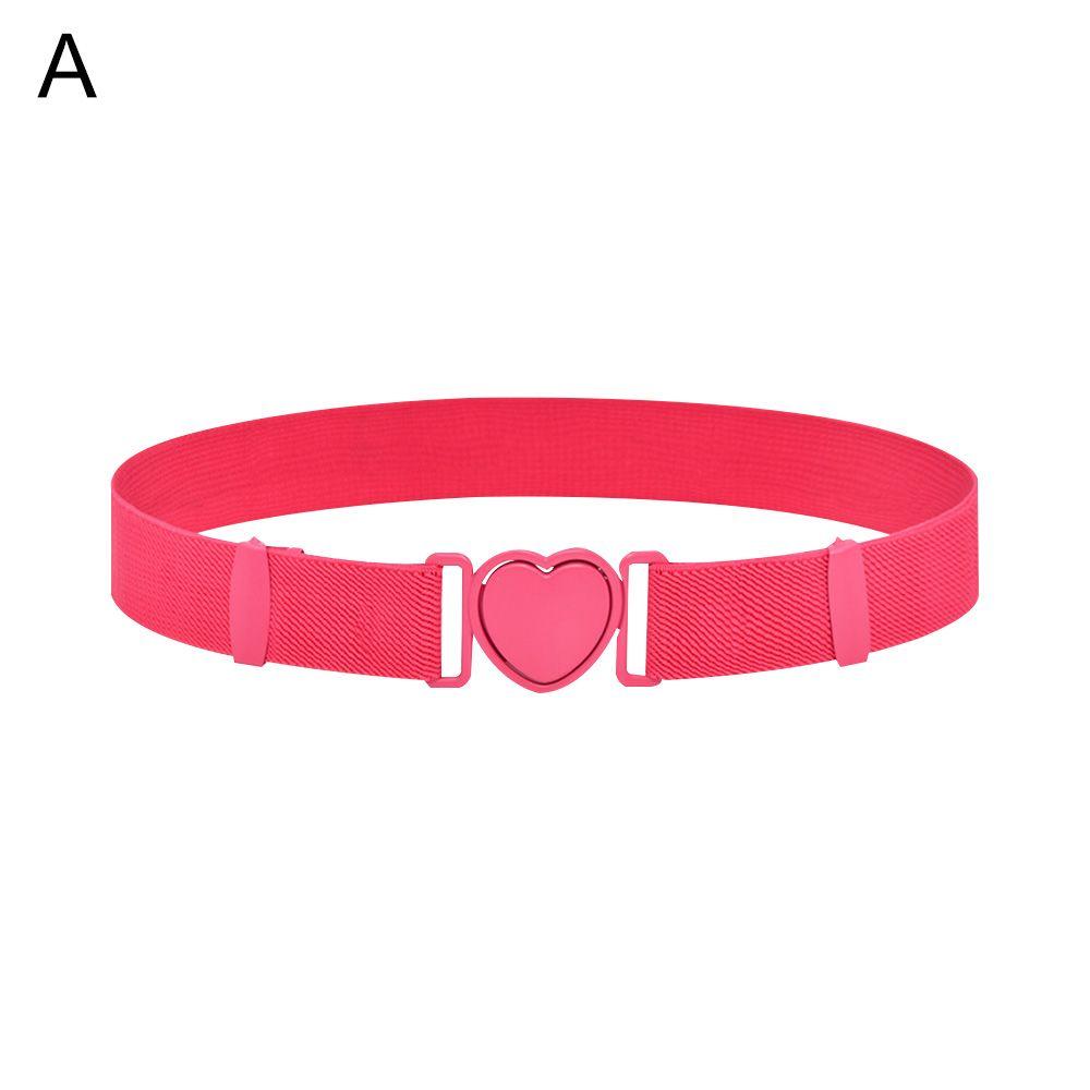 Fashion Elastic Kids Waistband Waist Belt Elastic Belts Heart Buckle Belt