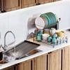 Compact Dish Rack Multifunctional Dish Drying Rack Rustproof Kitchen Dish Drying Rack