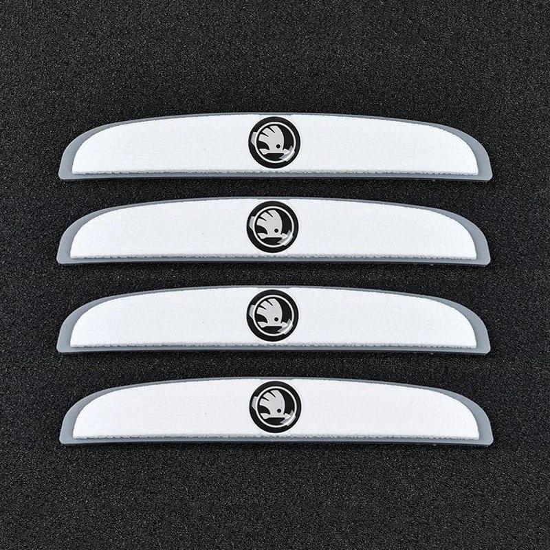 WMZW4 Car Sticker Door Edge Guards for Skoda Rapid Vision Superb Fabia Kodiaq Karoq Octavia RS Yeti Protection Strip Scratch Collision