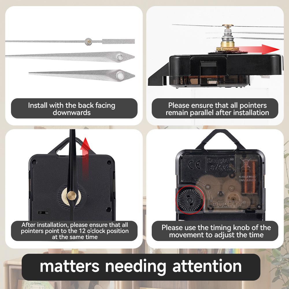 6168 Model Quartzový Hodinový Strojek Motorový Mechanismus Sada DIY Nástěnné Hodiny Tichá Ručička Náhradní Strojek Mechanismus Opravný Nástroj