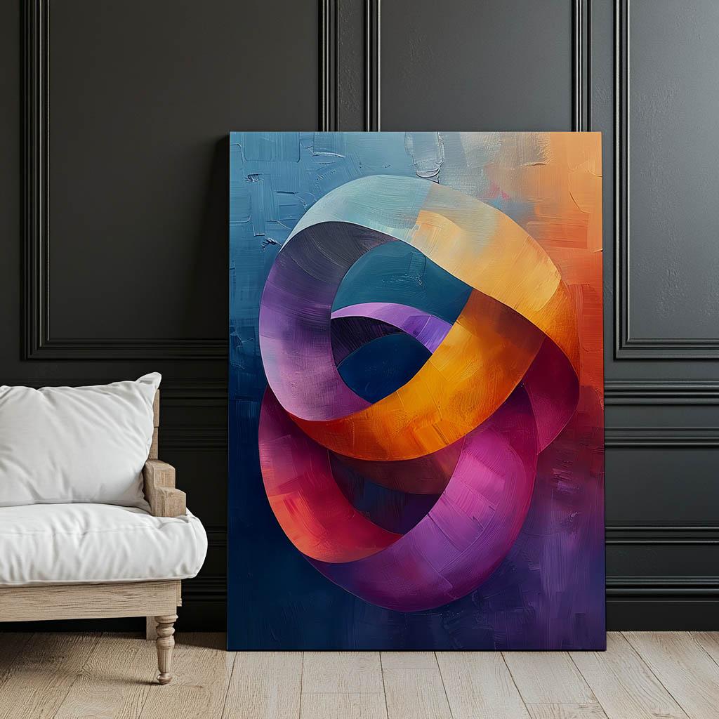 Dynamiczne Pierścienie Dynamiczne Pierścienie, 70X100 Cm, Bez Ramy, Płótno Premium Na Blejtramie