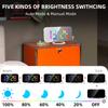 Digital Alarm Clock with Dynamic RGB Light Dimmable Brightness   Snooze Function USB   Port Mirror Clock 12HCelsius24H for Bedroom Home