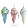 Sequins Ice Cream Pendant Christmas Hanging Ornament for Christmas Tree Wreath Tiered Tray Window Wrapping Decoration