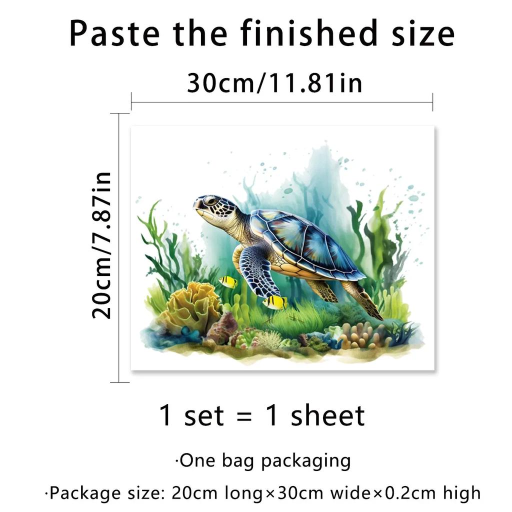 Toilet Sticker Bathroom Wall Sticker Sea Turtles WC Self Adhesive Mural Stickers Home Decoration Decals 2026 Christmas
