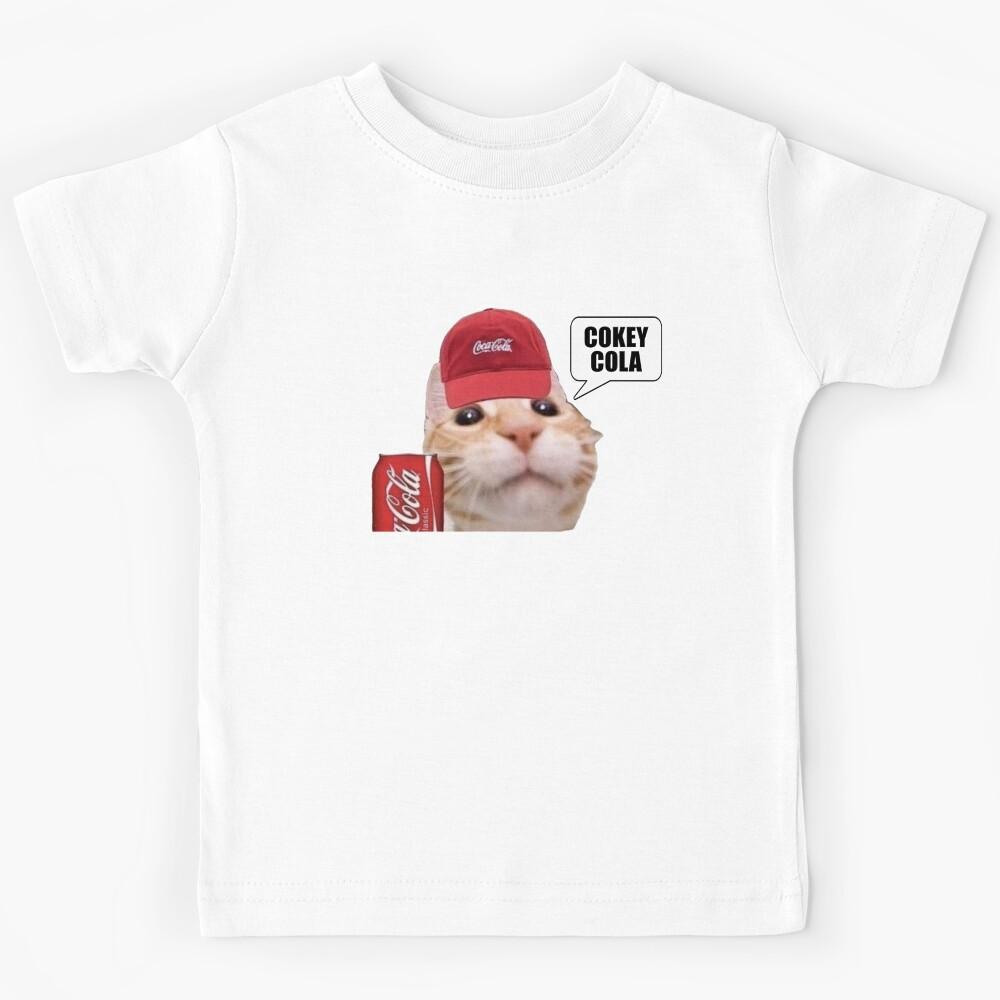 Cokey Cola Cute Cat Meme Face ( Fanter ) Kids T-Shirt 160