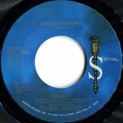 Disque 7 pouces BANZAII - Kung Fu Chinois SCE12407 Scepter Records 1975 US Soul/Funk Occasion