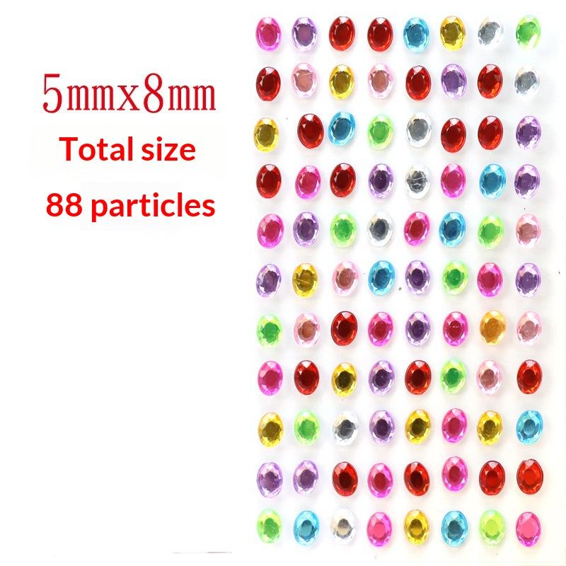 1Sheet Self Adhesive Rhinestone Jewelry Stickers On Face Gem Stickers Crystal Crafts Nail Body Makeup Card Making Craft Supplies