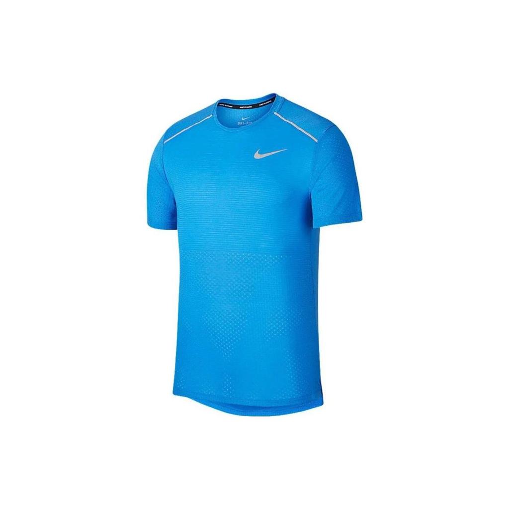 Nike T Shirts Men's Peace Blue Crew Neck Moderate AQ9920-402