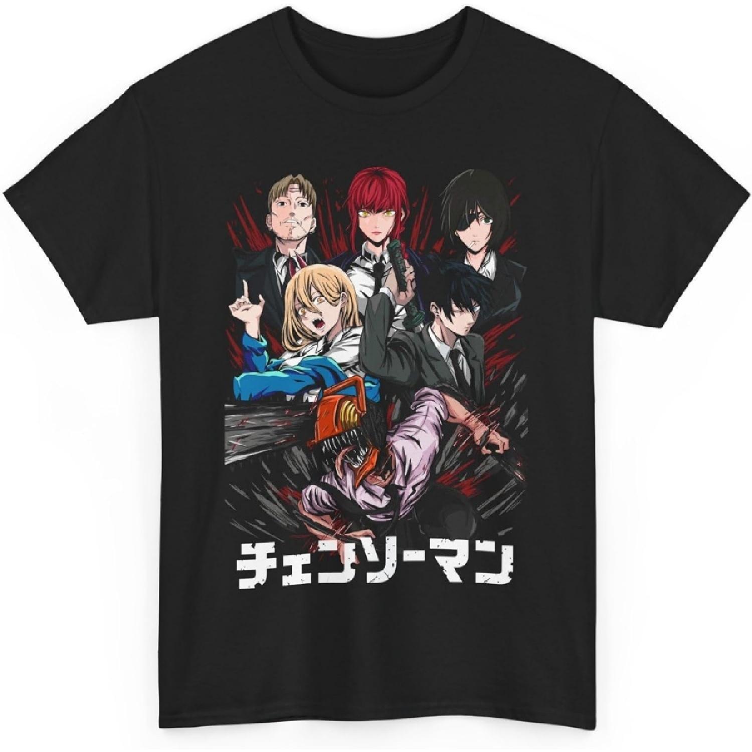 Denji Makima Chainsaw Devil Manga Anime T Shirt S