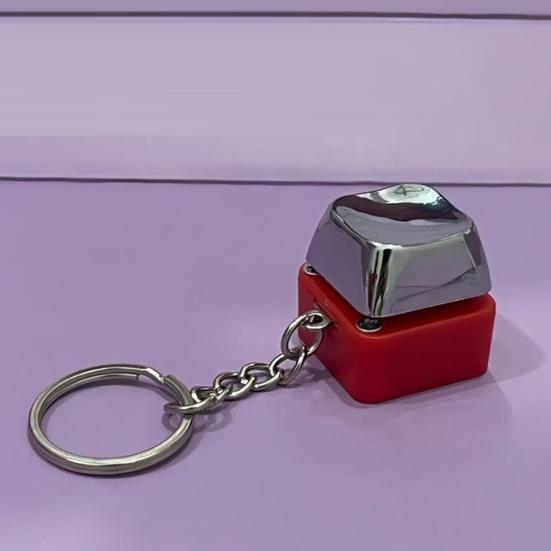 Shock Keychain Push To Shock Harmless Electric Shock Button Prank Toy Portable Funny Gag Gift for Friends And Family Prankster Joke Toy