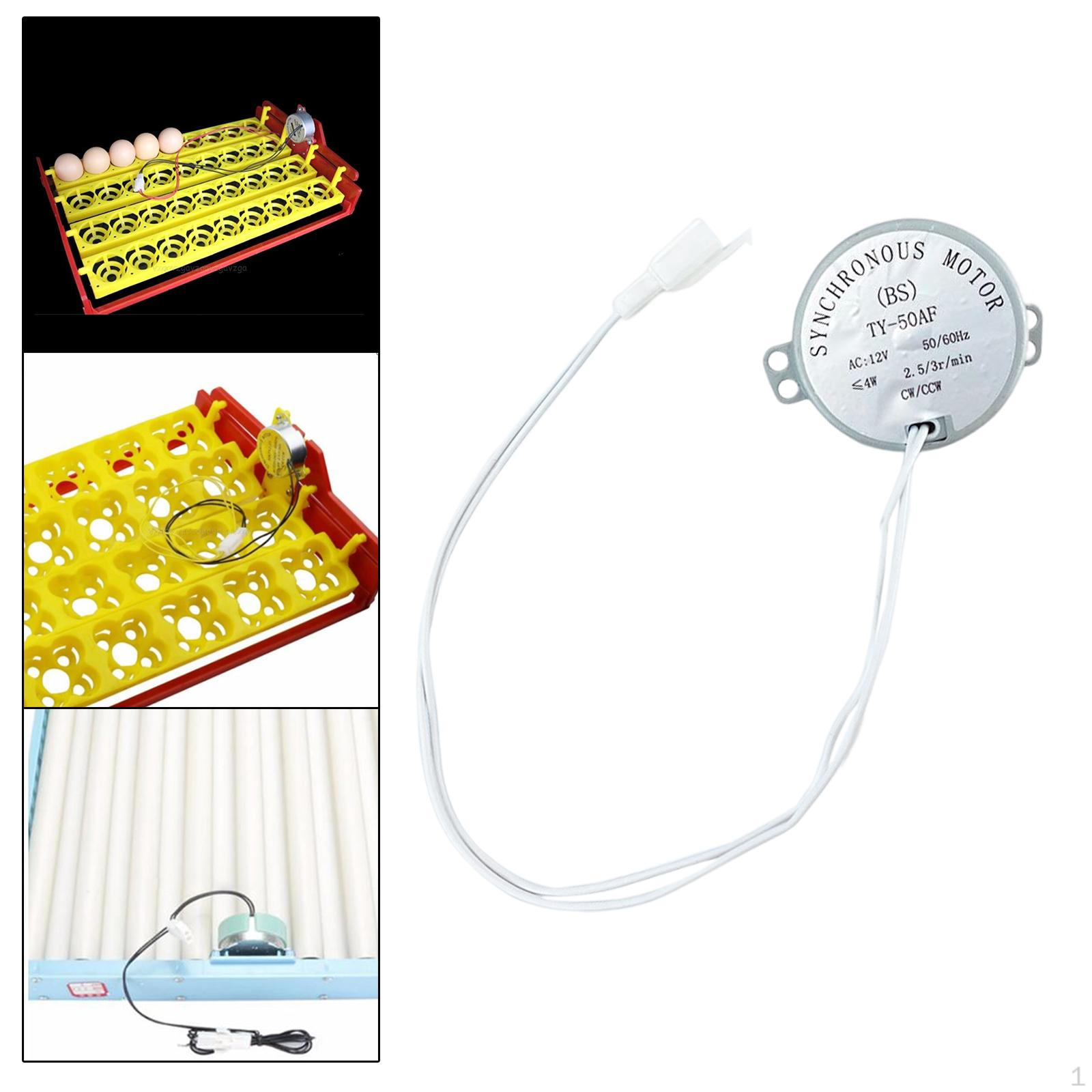 

Двигатель поворота яиц для автоматического поворота лотка инкубатора, 2,5 об/мин, переменный ток, 220 В AC 12V