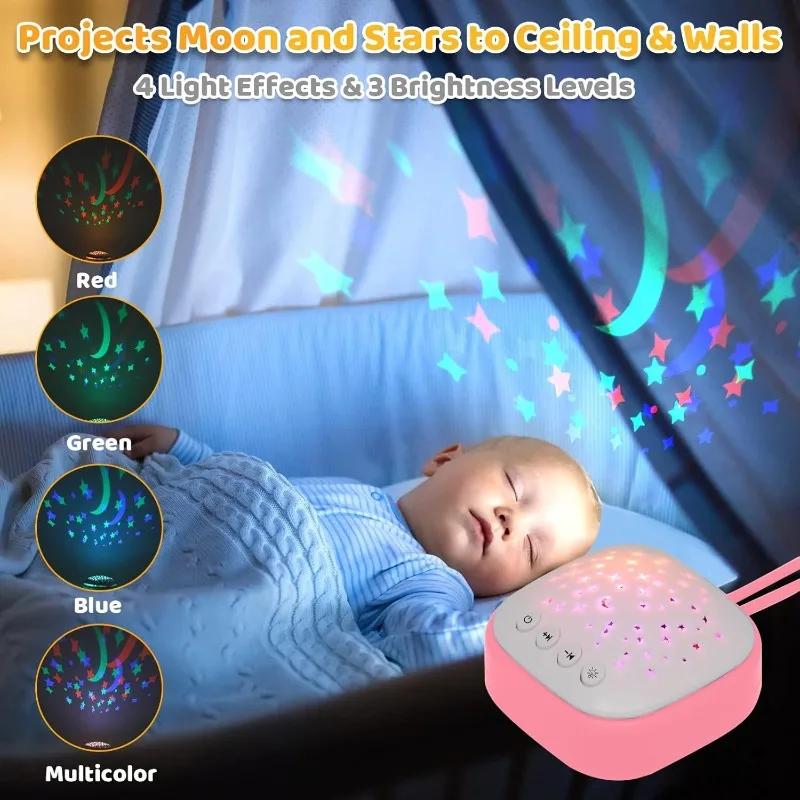Sound Machine For Baby With Soothing Sounds Touch Warm Light Portable White Noise For Kids Adults For Sleeping Timer And Memory Set