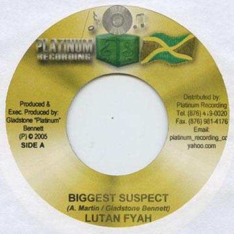 

7inch Record LUTAN FYAH - Biggest Suspect Platinum 2006 Jamaica Reggae, Ska & Dub