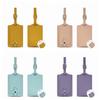 Durable PU Leather Luggage Tag Airplane Buckle Thickened Suitcase Label Flip Cover Anti Lost Boarding Pass Luggage