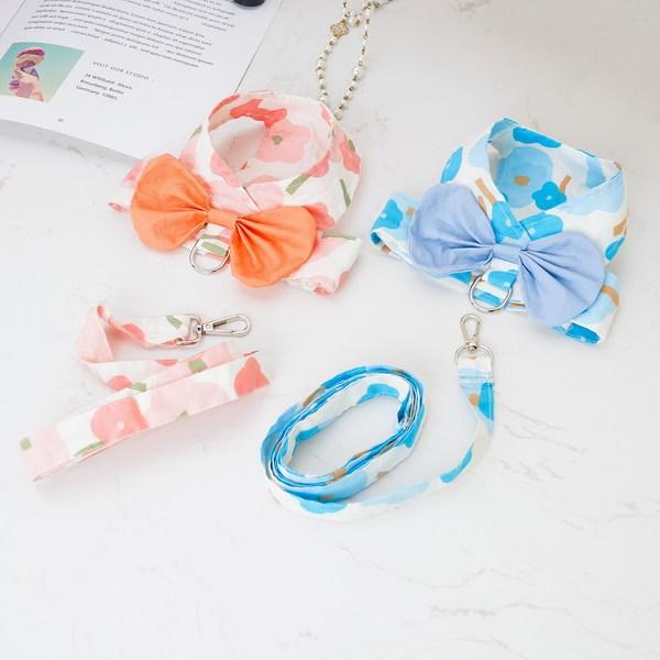 Bokja Nailsang Hundegeschirr Bändchengeschirr Flügelgeschirr Set Führleine Flügelgeschirr blau 1 Set