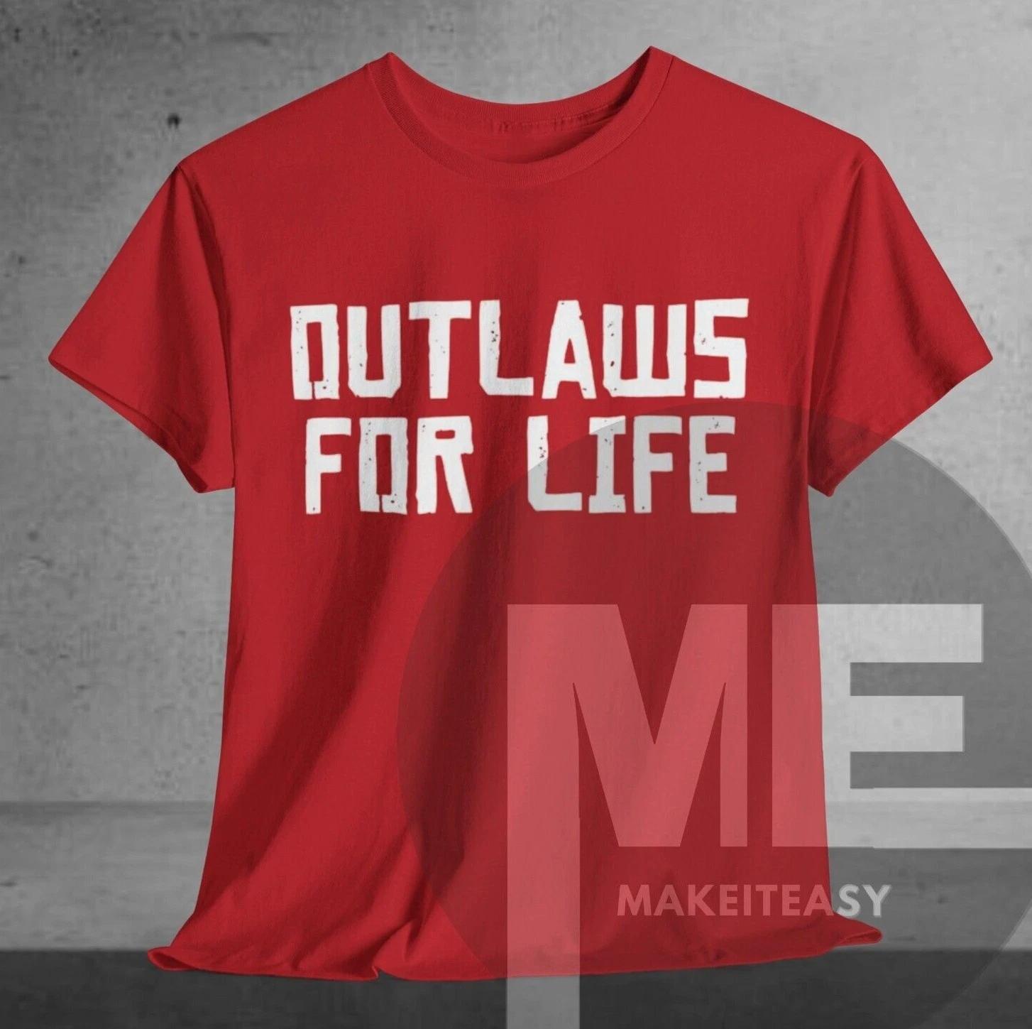 Men s and Women s T-shirts Red Dead Redemption 2 T-shirt OUTLAWS FOR LIFE game Tee fan gift XXXL