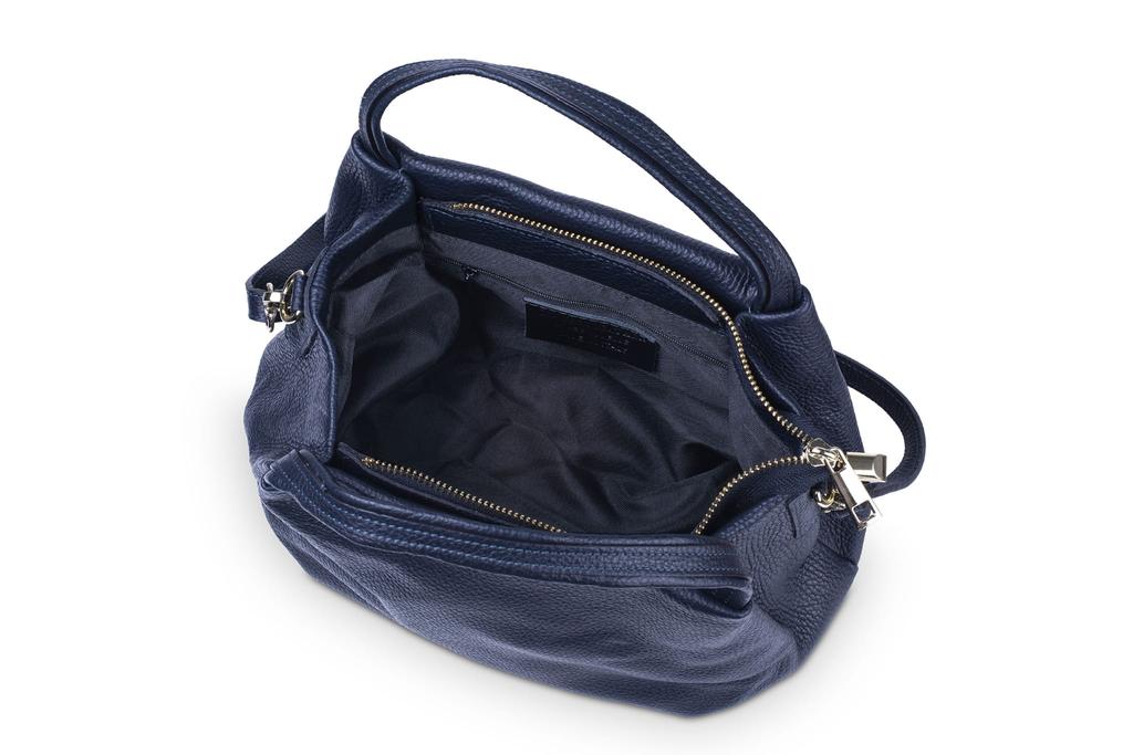 Borsa in Pelle Vera Pelle Bolsa Blu Navy