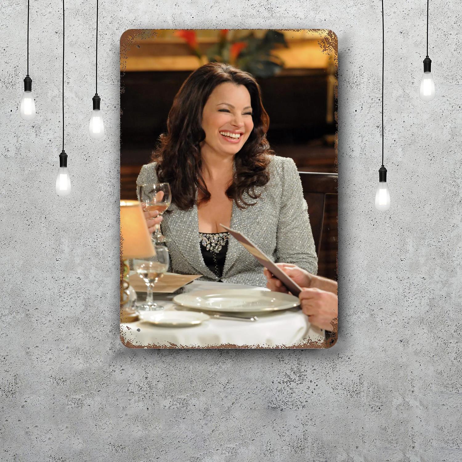 

fran drescher actor Retro Vintage Tin Sign Poster Decorative Plaque Metal Plate Wall Decor 20x30cm（7.8x11.8inch）
