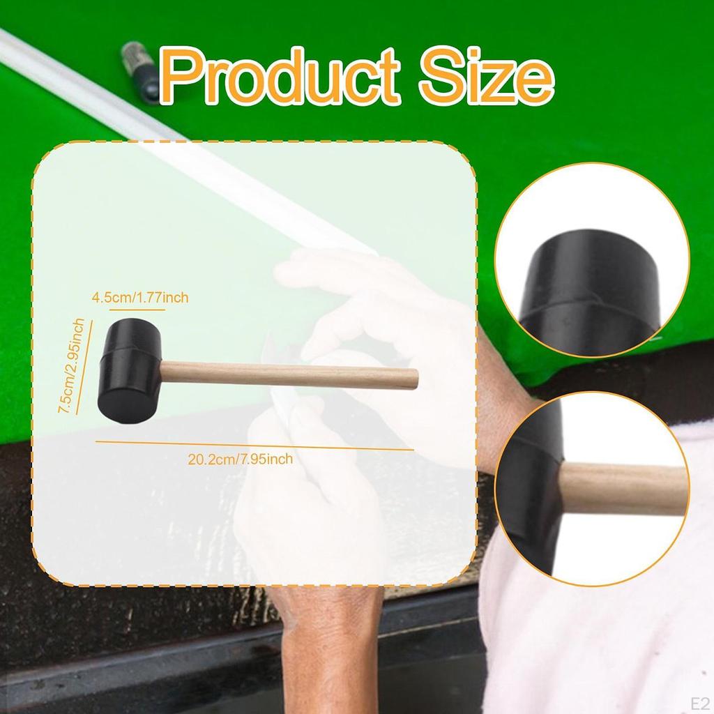 Rubber Hammer Hand Tool No Damage Soft Blow Tasks Double Faced Mallet for Crafts Wood