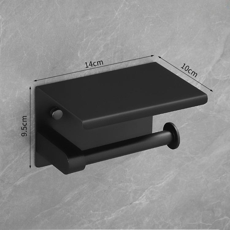High Quality 304 Stainless Steel Toilet Paper Holder Wall Mounted No Drilling for Bathroom Vanity