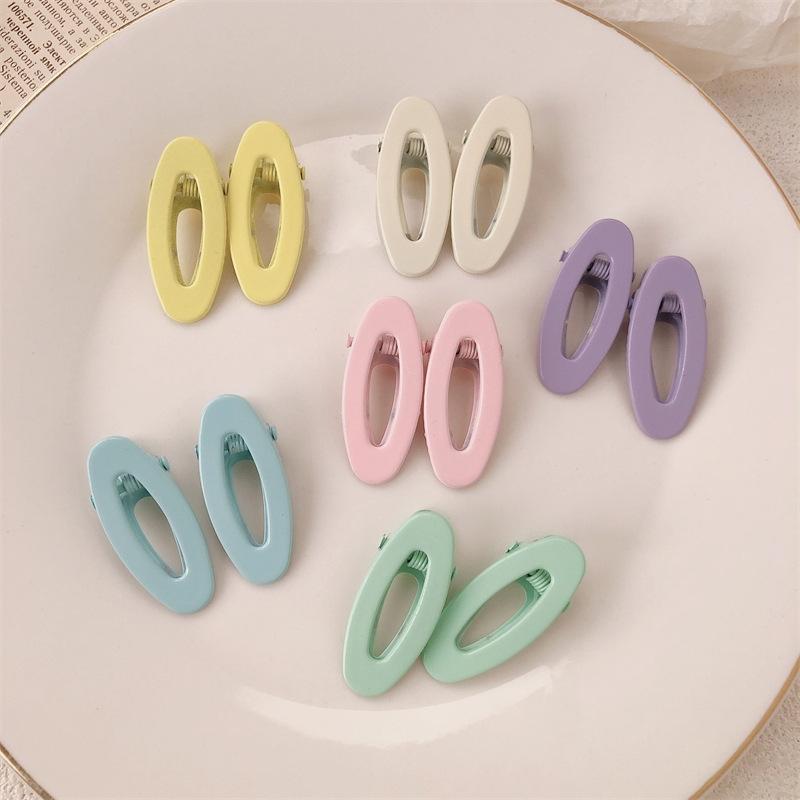 2 Stück/Set Kinder Süßigkeitenfarbe Haarspangen Set Süße Ellipse Haarspangen Haarklammern Mädchen Haarband