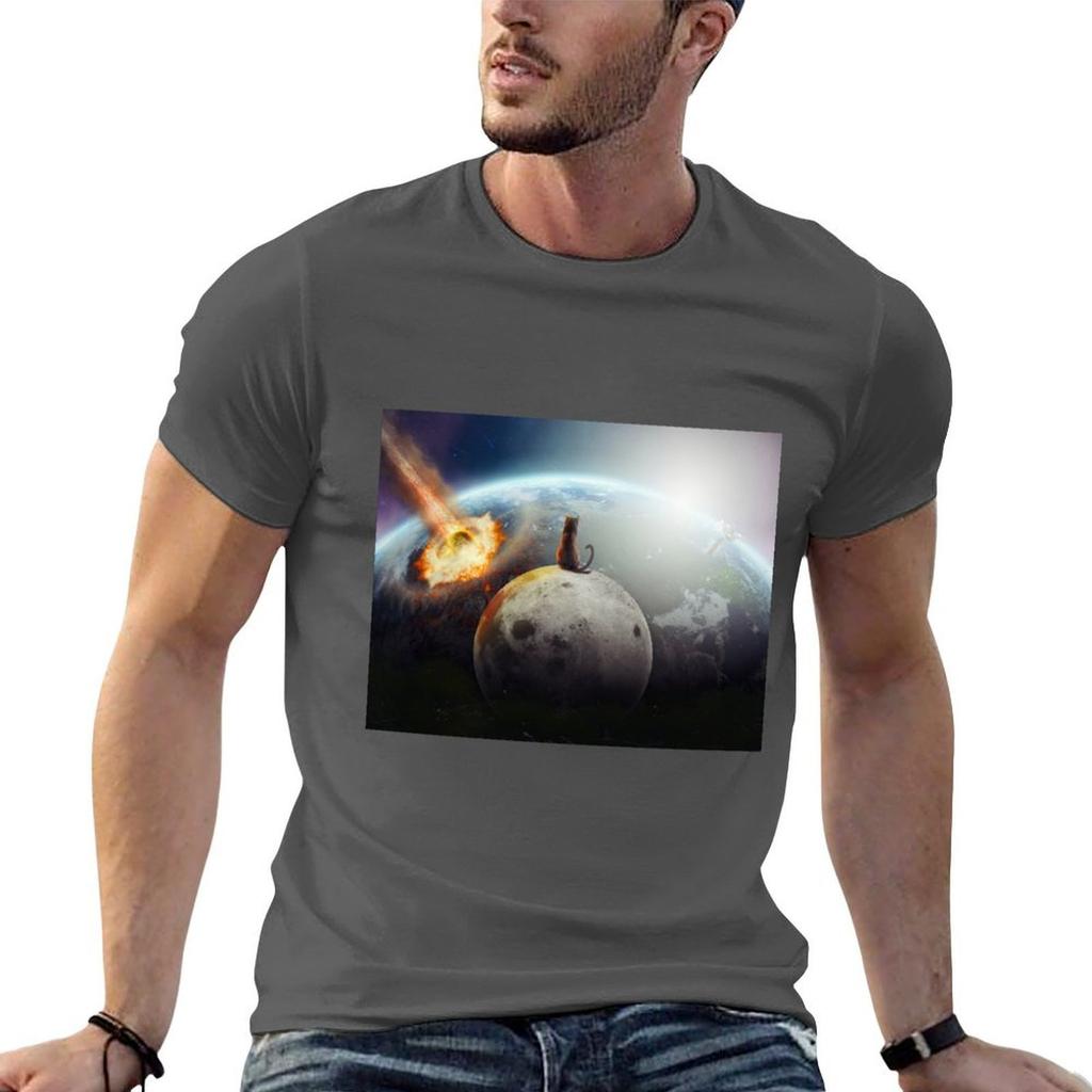 Cat Victory Tshirt Urban Casual Loose Fit Tee