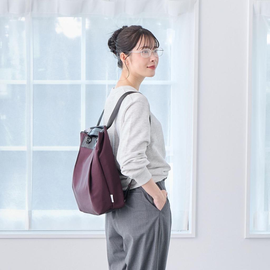 Tote Can Also Be As a Stylish LT Theoru Front 3667 Dusty [Rootote] Women's Bag, Backpack, 2-Way Style, Open-A (04 Blue)