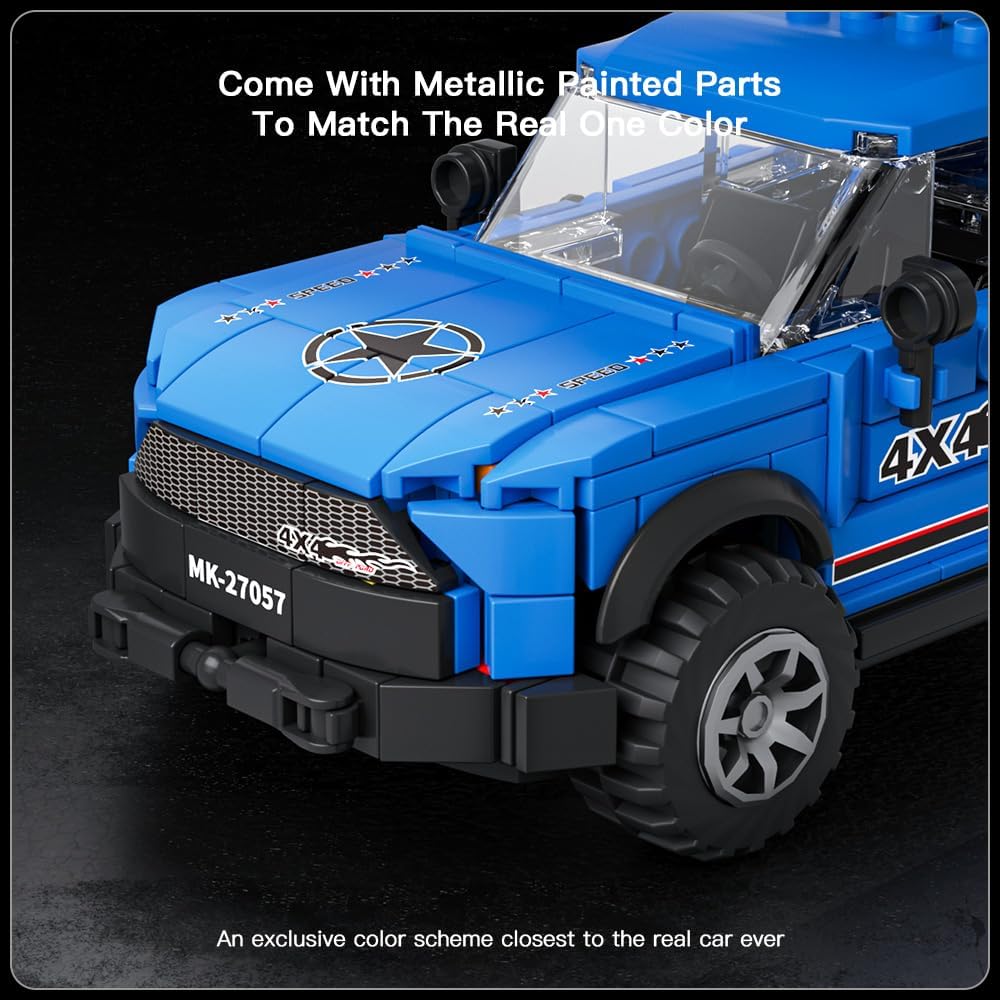 MOULD KING Véhicule tout-terrain Pickup 27056/27057/27058/27059, ensemble de construction, modèle de voiture à collectionner, bloc de voiture, cadeau pour enfants de 8 ans et plus