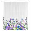Spring Plants Field Flowers And Herbs Chiffon Sheer Curtains for Living Room Bedroom Home Decoration Window Voiles Tulle Curtain