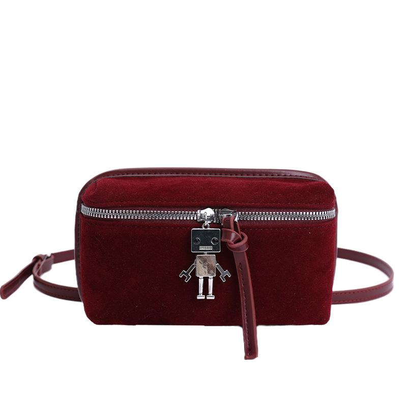 New autumn and winter fashion versatile cosmetic bag matte small square bag single shoulder oblique span bag storage box bag