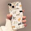 Lively Cat Pattern Phone Case Suitable for iPhone 17 16 15 14 13 12 11 Pro/ Max /Plus Anti-fall and Shockproof Back Cover