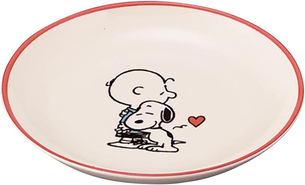 PEANUTS Snoopy Fünf-Teller-Set klein 14 cm Durchmesser x 2 cm beinhaltet ein Beilagenbrot und einzelne Mikrowellen- und spülmaschinenfest Mino Yamaka Hergestellt in SDGs