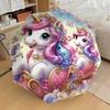 1PC Unicorn Fantasy Umbrella-8-Rib Reinforced Portable Folding Travel Suitable for All Seasons Outdoor Daily Use-G374