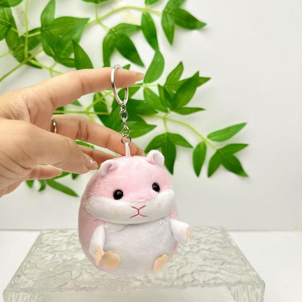 Plush Hamtaro Hamster Keychain With Hanging Chain For Outdoor And Carry Daily