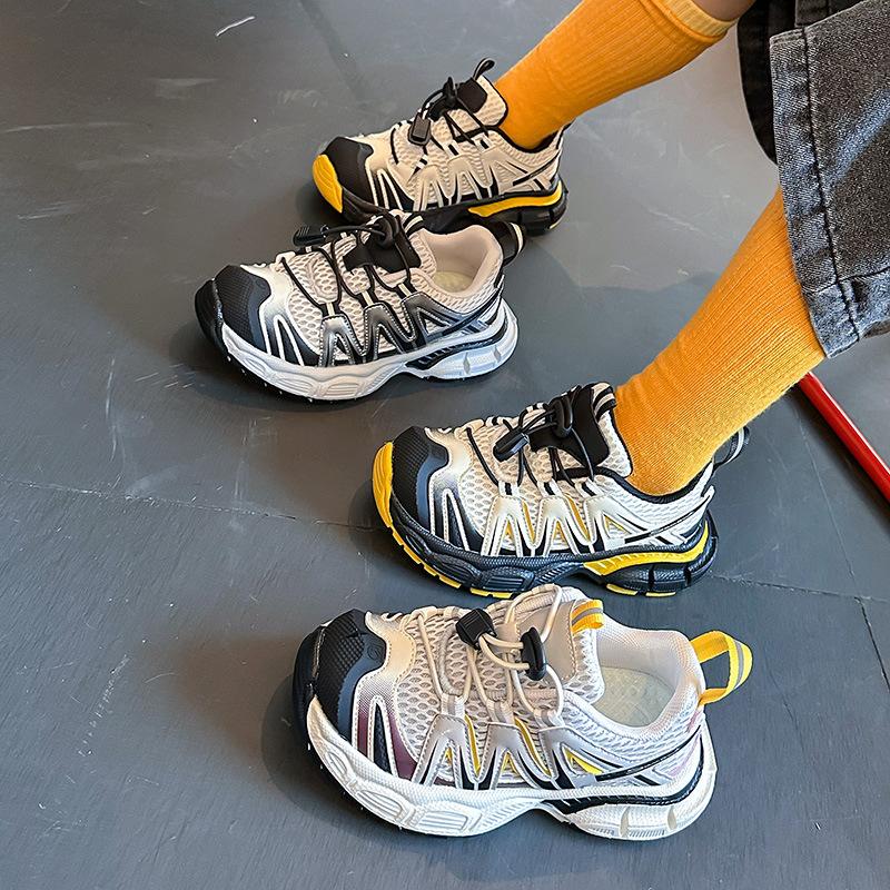 2025 new children's sports shoes spring and autumn boys casual shoes students running shoes dad shoes girls mesh shoes