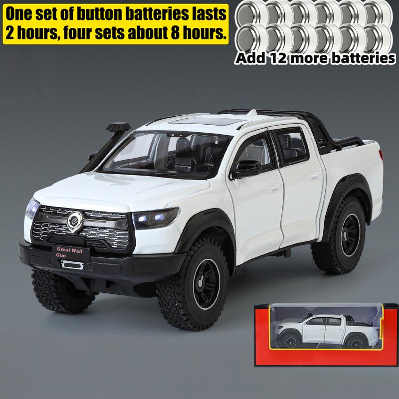 1/24 Great Wall Motor POER Pickup Alloy Diecast Off-road Vehicles Car Model Outdoor Display Collection Ornaments Birthday Gifts