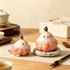 Creative Garlic Bird Tea Pet Cute Resin Garlic Bird Tea Figurine Small Fun Desktop Ornament Tea Table Decoration